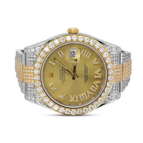 gold iced rolex|rolex iced out 41mm.